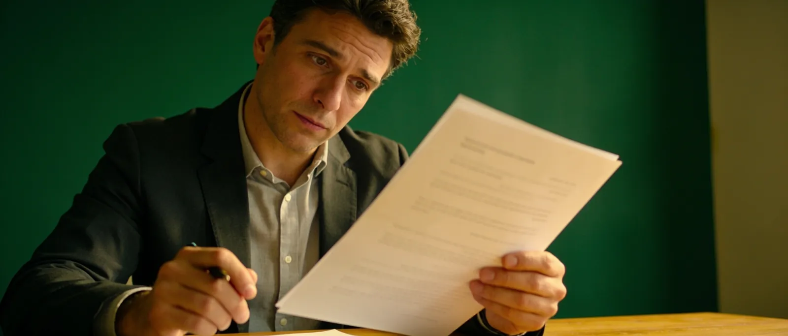 A business owner reviewing a personal guarantee document