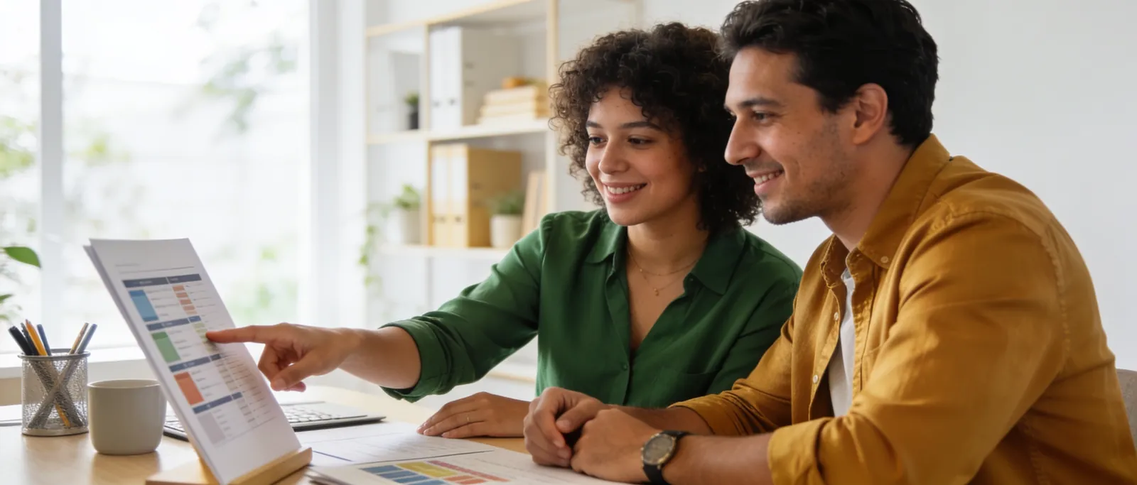 An advisor reviewing options with a business owner